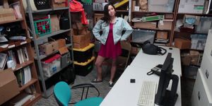 Karlee Greys fine ass bends over the desk