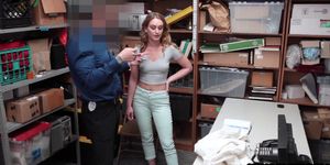 Blonde teen shoplifter fucked by a security guards big 
