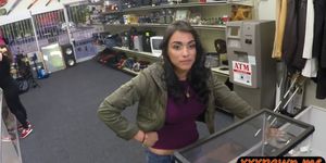 Huge boobs woman drilled by pawn dude at the pawnshop