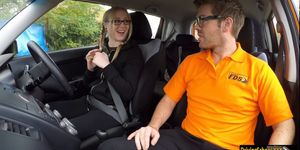 Satin Spank pounded by her pervert driving instructor