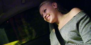 Blonde Russian teen hitchhiker banging