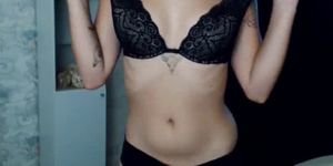 Adoreable Teen Playing On Webcam