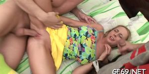 Innocent babe is being lured to have hardcore threesome