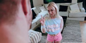 Teen Chloe gets fucked by her neighbor with a huge cock