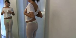 Nyla Used Panties - Masturbates in Mirror