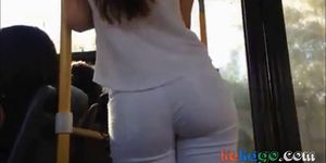 Nice ass in white tight jeans secret filming