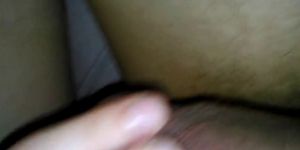 teen touching her camel toes with my cock