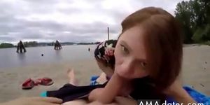 She wants to fuck anywhere and this time on the river b