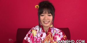 Wanton beauty chiharu gets a  therapy