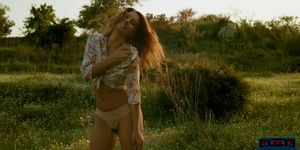 Czech MILF beauty Anetta Keys in solo striptease porn