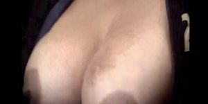 Mature Mom Show tits and lick her nip slip