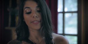 Petite Latina teen served tight pussy to horny mature