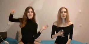 Blonde And Brunette Teens Fucked Hard Doggystyle On Web