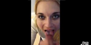 Amateur women taking cum in their open mouths