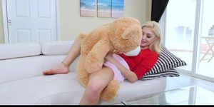 Horny teen Sia Lust having sex with teddybear