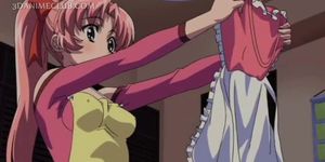 Teen hentai maid gets hot boobs and cunt teased