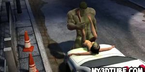 3D blonde gets fucked by The Incredible Hulk