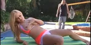British slut Alicia Rhodes gets fucked in a Ffm threesome