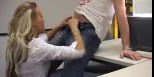 Sweet blonde gets Fucked in the office