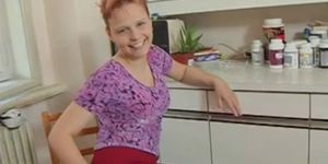 Cute chubby redhead gets her pussy and ass fucked