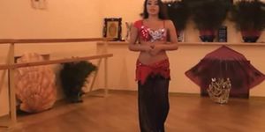 Alla Kushnir gives sexy Belly Dance Lessons part 2