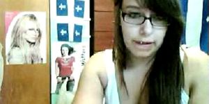 Nerd Girl on Webcam