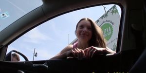 Hungarian hitchhiking teens outdoor pov fuck