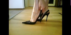 Sexy black Slingback Heels