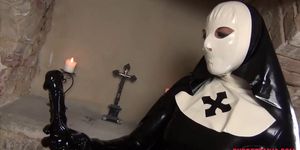HORNY RUBBER NUNS, INFLATABLE DILDO ACTION