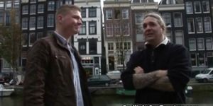Horny German guy comes to Amsterdam
