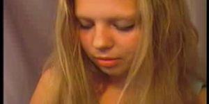 Hot Blonde Rubs Her Pussy On Webcam