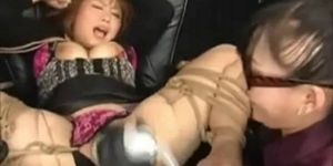 Roped Asian Made To Orgasm