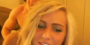 Blonde gets fucked and takes a facial