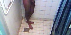 my dad in the shower