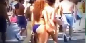 my friend sister huge ass bikini in miami  2014