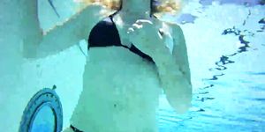 my wife nick flashing underwater
