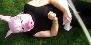 Arab Humiliate a European Pig