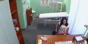 Brunette patient rides her doctor in fake hospital