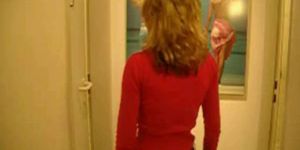 Women having sex in public bathroom