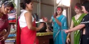 Nepali Aunties bouncing boobs and dancing