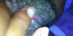 Ebony mature milf slut playing with her pussy