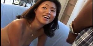 Hot Asian Girl Sucks Big Black Cock