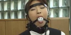 Shackled Japanese Office Girl