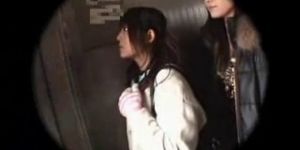 Teengirl first lesbian Sex in Elevator 1