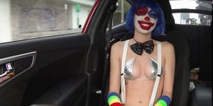 Clown girl gets on a hardcore sex ride 