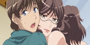 Huge titted hentai brunette