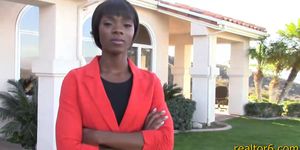 Black MILF real estate agent fucks her horny client out