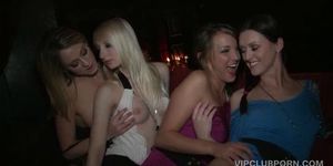 Teen cuties giving hot BJs at a VIP orgy party