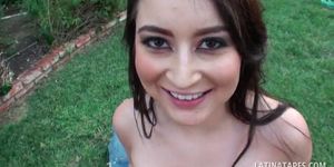 POV latina sex addict giving head and jumping dick