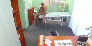 Blonde nurse fucks patient after tests